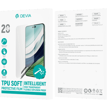 DEVIA Öngyógyitó karc és ütésálló fólia telefonokra ( 150 mikron ) 20 darabos szett
