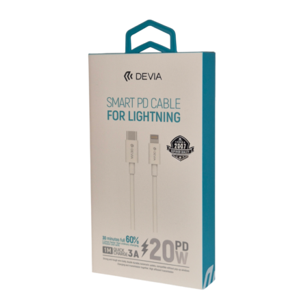 Devia Smart Series PD Lightning Kábel (PD 20W, 3A, Gyors Töltés)