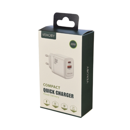 Vekoby PD+QC 20W gyorstöltő adapter