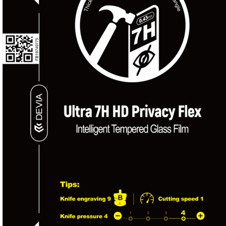 Intelligens 7H Privacy Flex Nano Glass fólia (0,43 mm)