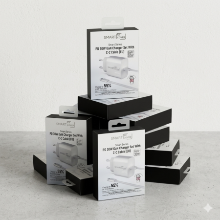 SMART COVER 30W GaN PD Gyors­töltő szett – 10 db